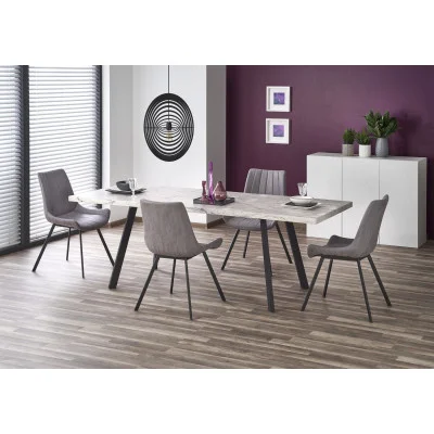 FOLDING TABLE DALLAS, TABLE TOP - MARMUR, LEGS - BLACK